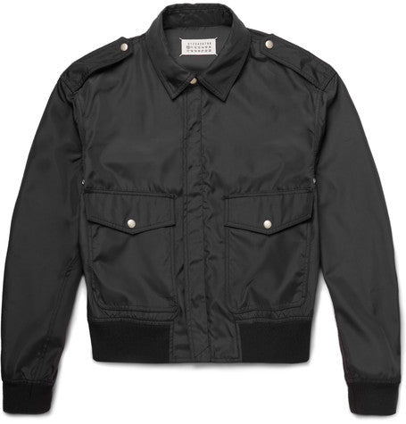 pique shell bomber jacket