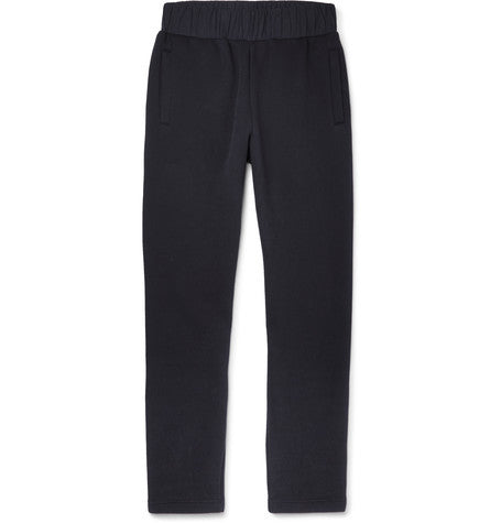 wide leg bonded cotton blend sweatpants