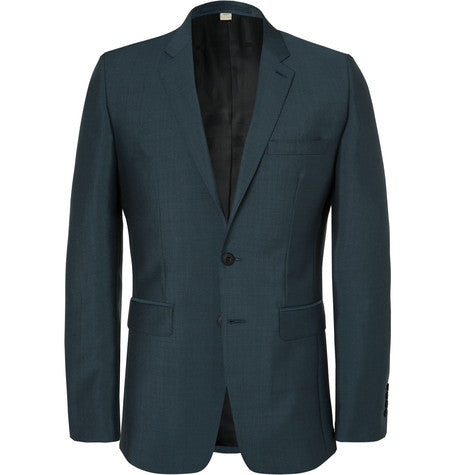 london petrol slim fit wool and mohair blend suit jacket