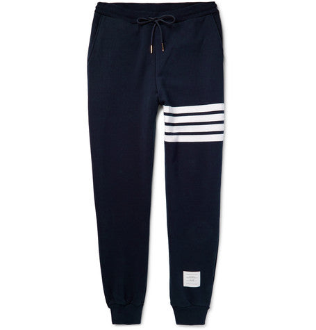 striped loopback cotton jersey sweatpants