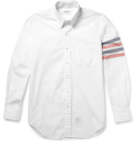 slim fit striped cotton poplin shirt