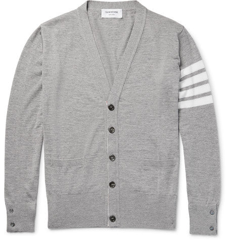 striped merino wool cardigan