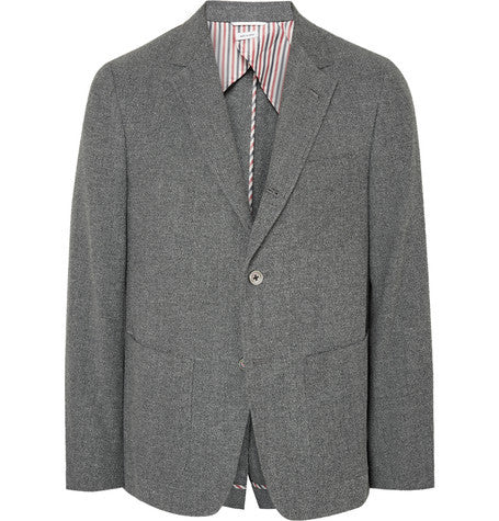 grey sack boucle blazer
