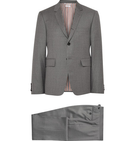 grey wool suit