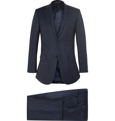 navy slim fit super 130s wool suit