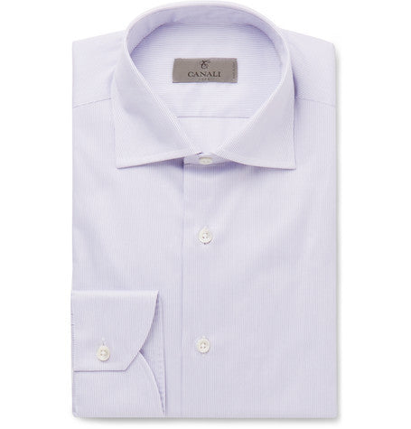 lilac bengal striped cotton shirt