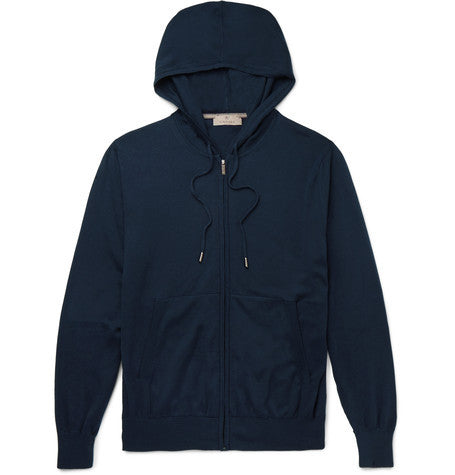 cotton jersey zip up hoodie