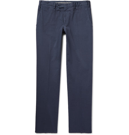 slim fit cotton blend twill chinos