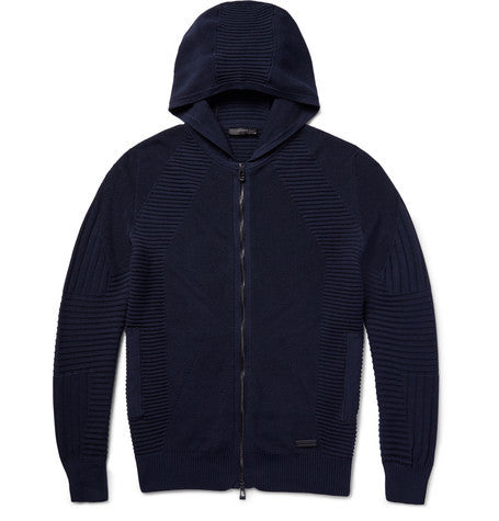 keenan knitted cotton zip up hoodie