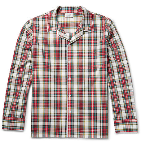 henry checked cotton pyjama shirt