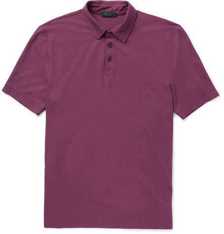iced slim fit cotton jersey polo shirt