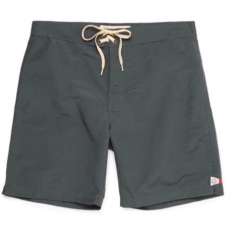 notched cotton blend boardshorts