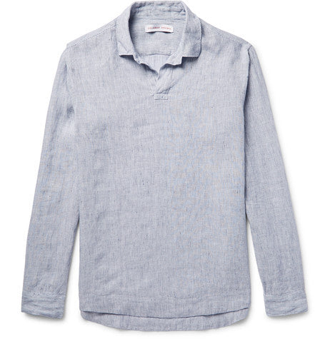 ridley striped linen shirt