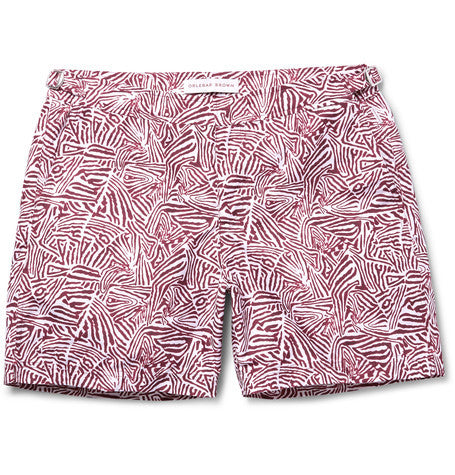 bulldog mid length printed swim shorts
