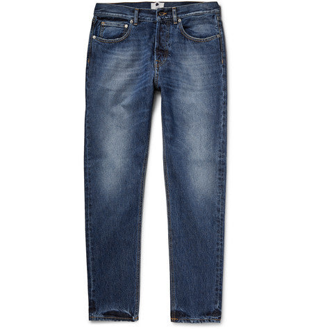 five 1774 washed denim jeans