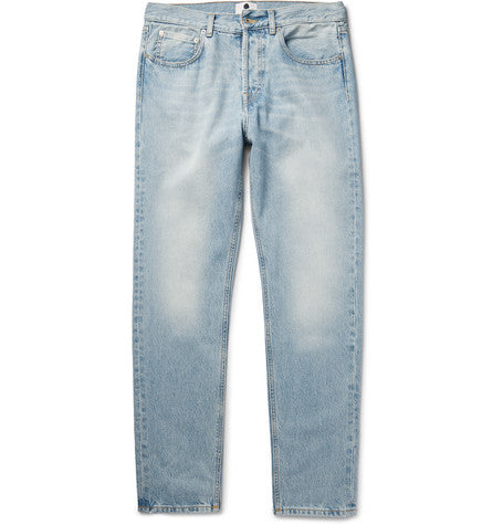 five 1780 tapered washed denim jeans