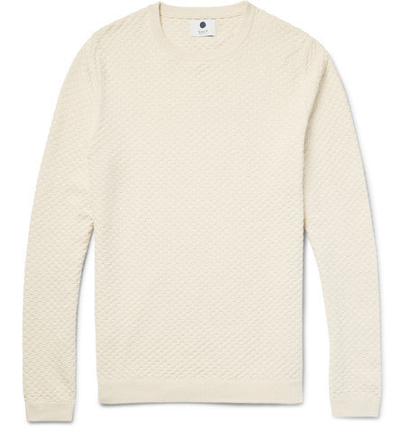 albert basketweave cotton sweater