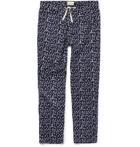 printed stretch cotton pyjama trousers