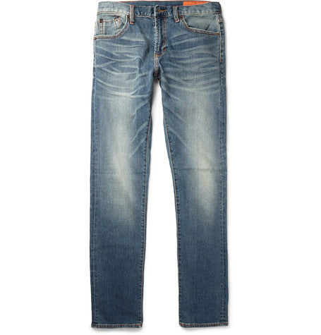 jim slim fit washed selvedge denim jeans
