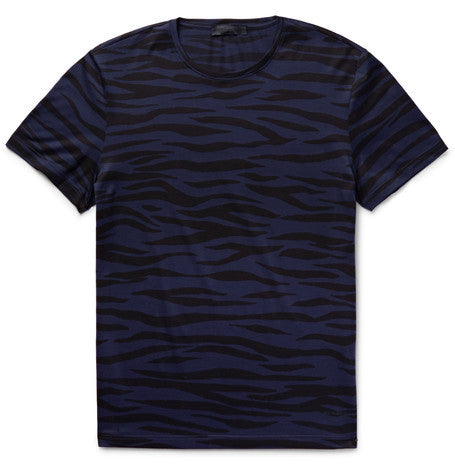 prorsum slim fit zebra print cotton jersey t shirt