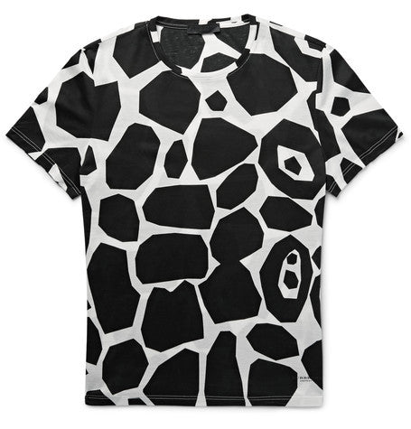 prorsum slim fit giraffe print cotton jersey t shirt