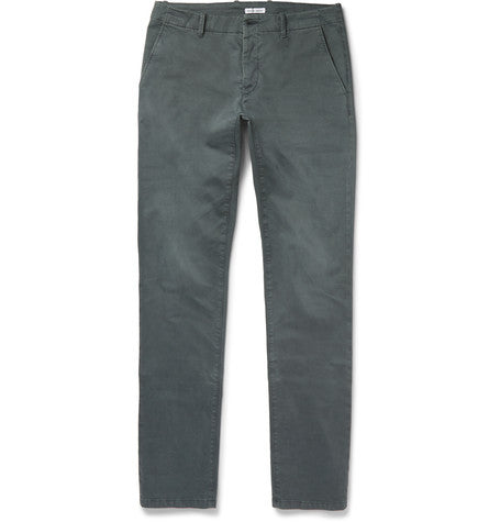 slim fit washed stretch cotton chinos