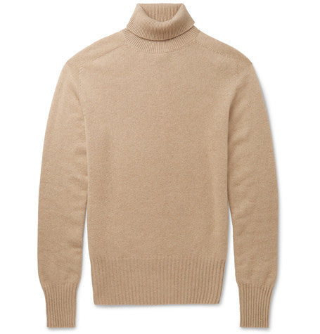 slim fit cashmere rollneck sweater