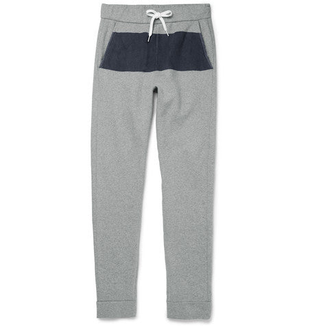colour block cotton sweatpants