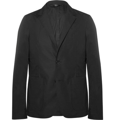 black slim fit cotton blazer