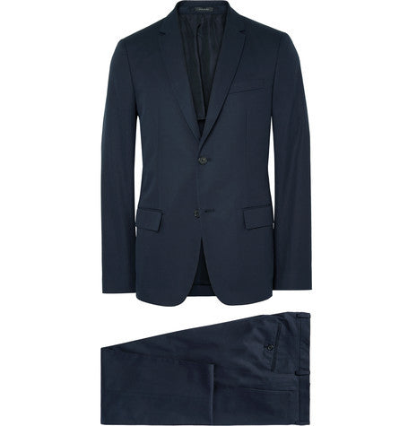 navy slim fit cotton suit