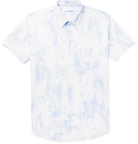 slim fit tie dyed cotton shirt