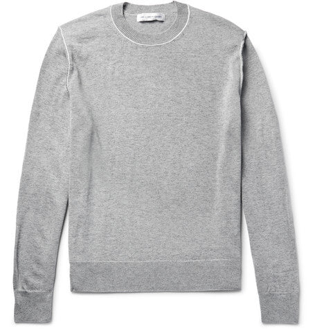 reverse seam knitted sweater