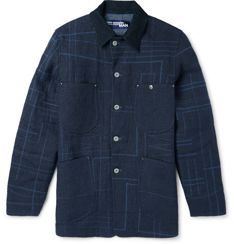 elbow patch jute canvas jacket