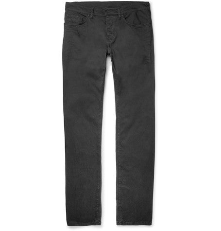 slim fit stretch gabardine jeans