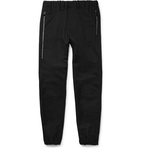 tapered wool and mohair blend sweatpants