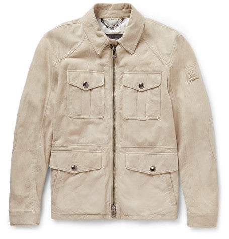 longmead slim fit suede field jacket