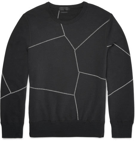 stitch detailed cotton sweatshirt