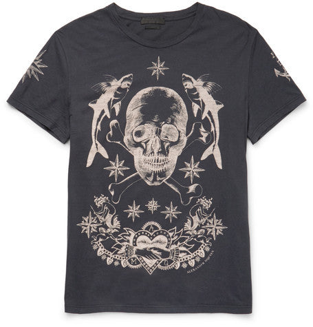 skull cotton jersey t shirt
