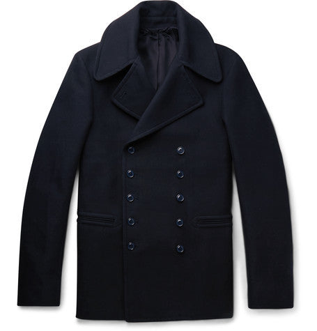 slim fit cotton peacoat