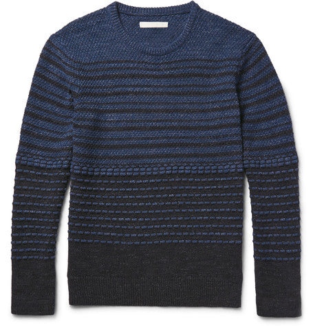 frequency striped organic cotton sweater