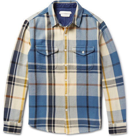 checked organic cotton overshirt
