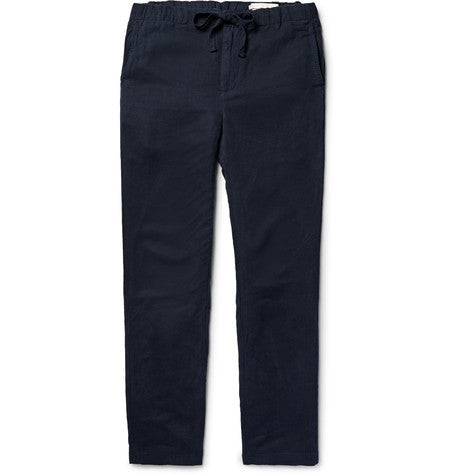 touring tapered linen and tencel reg  blend trousers