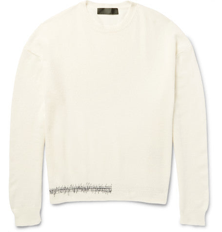 stitch detailed wool sweater