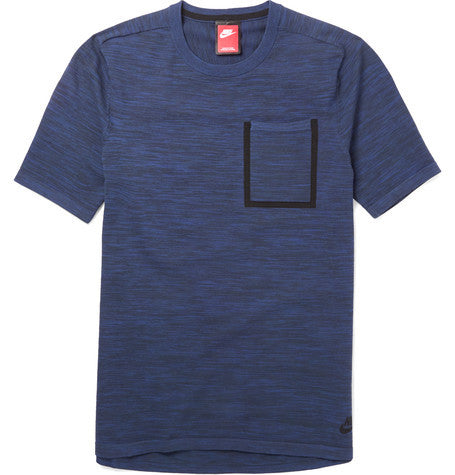 melange tech knit t shirt