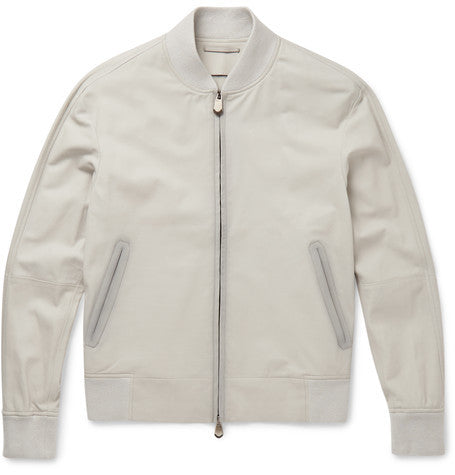 washed leather bomber jacket