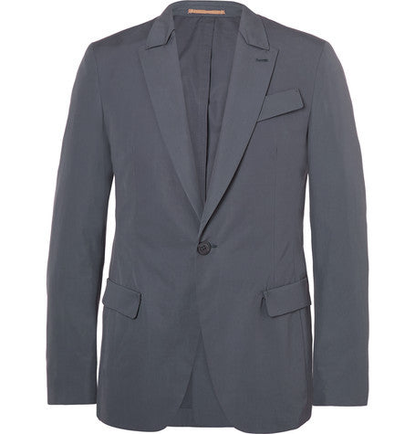 grey slim fit cotton blazer