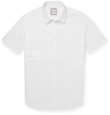 slim fit woven cotton shirt