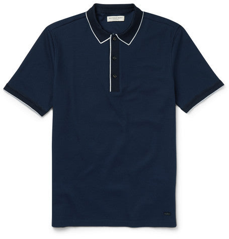 london slim fit cotton pique polo shirt