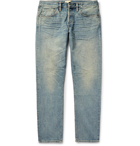 m001 slim fit washed denim jeans