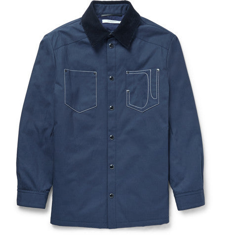 corduroy collar cotton canvas jacket